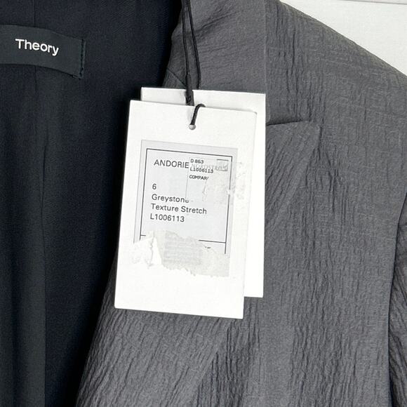 NWT Theory Andorie Tailored Blazer in Stretch Viscose Blend Size 6 - Picture 8 of 9